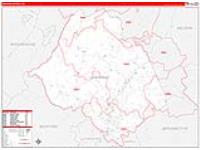 Amherst, Va Carrier Route Wall Map