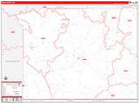 Amite, Ms Carrier Route Wall Map