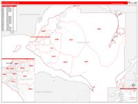 Anchorage County, AK Zip Code Wall Map Basic Style by MarketMAPS - MapSales