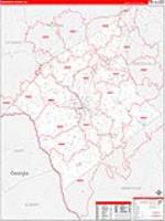 Anderson, Sc Carrier Route Wall Map