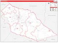 Angelina, Tx Carrier Route Wall Map