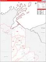 Ashland, Wi Carrier Route Wall Map