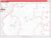 Ashley, Ar Carrier Route Wall Map