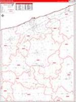 Ashtabula, Oh Carrier Route Wall Map