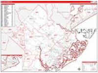Atlantic, Nj Carrier Route Wall Map