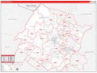 Augusta, Va Carrier Route Wall Map
