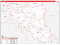 Austin, Tx Carrier Route Wall Map