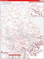 Baltimore, Md Carrier Route Wall Map
