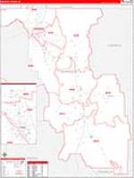 Bannock, Id Carrier Route Wall Map