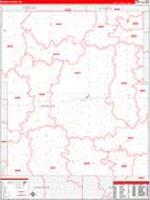 Barnes, Nd Carrier Route Wall Map