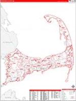 Barnstable, Ma Carrier Route Wall Map