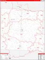 Bates, Mo Carrier Route Wall Map