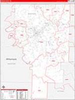 Baxter, Ar Carrier Route Wall Map