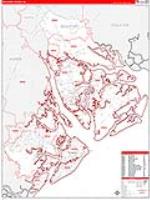 Beaufort, Sc Carrier Route Wall Map