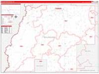 Beauregard Parish (), La Carrier Route Wall Map
