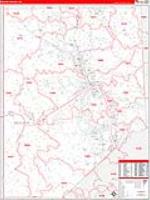 Beaver, Pa Carrier Route Wall Map