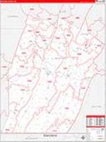 Bedford, Pa Carrier Route Wall Map