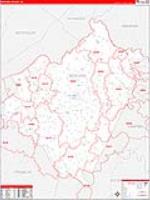 Bedford, Va Carrier Route Wall Map