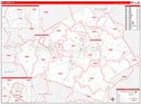 Bell, Tx Carrier Route Wall Map