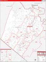 Berkeley, Wv Carrier Route Wall Map