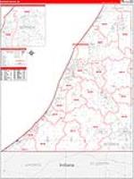 Berrien, Mi Carrier Route Wall Map