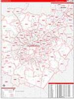 Bexar, Tx Carrier Route Wall Map