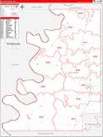 Bolivar, Ms Carrier Route Wall Map