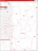Boone, Il Wall Map Zip Code