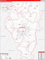 Boone, Mo Carrier Route Wall Map