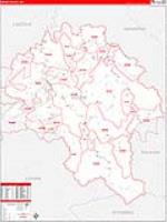 Boone, Wv Carrier Route Wall Map