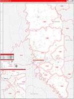 Bossier Parish (), La Carrier Route Wall Map