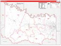 Bowie, Tx Carrier Route Wall Map