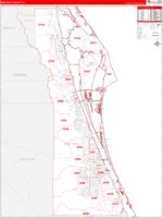 Brevard, Fl Carrier Route Wall Map