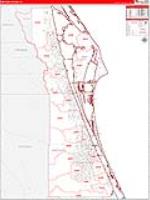 Brevard, Fl Carrier Route Wall Map
