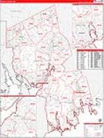 Bristol, Ma Carrier Route Wall Map