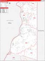 Brooke, Wv Carrier Route Wall Map