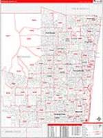 Broward, Fl Carrier Route Wall Map