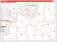 Buchanan, Mo Carrier Route Wall Map