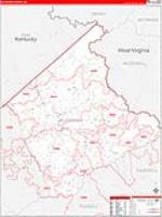 Buchanan, Va Carrier Route Wall Map