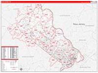 Bucks, Pa Carrier Route Wall Map