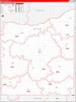 Butler, Ne Carrier Route Wall Map