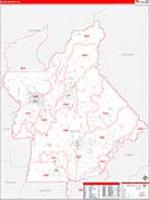 Butte, Ca Carrier Route Wall Map