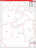 Calhoun, Ms Carrier Route Wall Map
