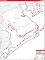 Calhoun, Tx Carrier Route Wall Map