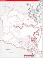 Camden, Ga Carrier Route Wall Map