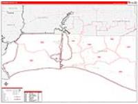 Cameron Parish (), La Carrier Route Wall Map