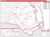 Cameron, Tx Carrier Route Wall Map