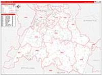 Campbell, Va Carrier Route Wall Map