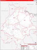 Caroline, Va Carrier Route Wall Map