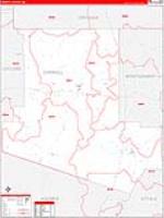 Carroll, Ms Carrier Route Wall Map
